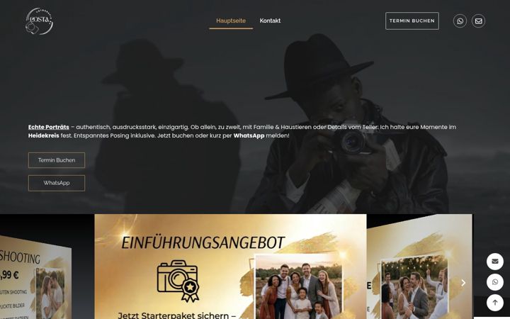 Screenshot of fotografiebycosta.com