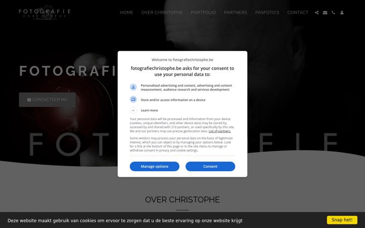 Screenshot of fotografiechristophe.be