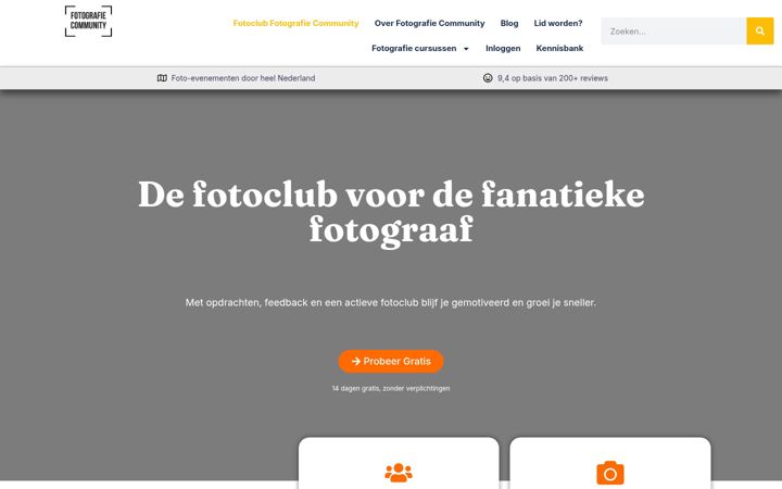 Screenshot ta' fotografiecommunity.nl
