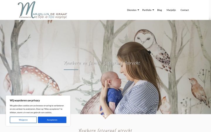 Screenshot of fotografiemarjolijn.nl