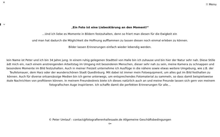 Screenshot of fotografierenhallesaale.de