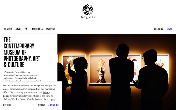 Screenshot of fotografiska.com