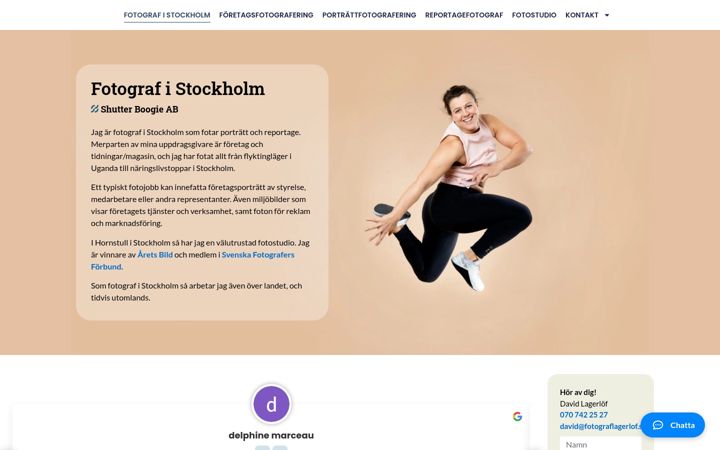 Screenshot of fotograflagerlof.se