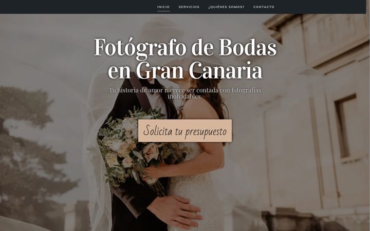 Screenshot of fotografobodasgrancanaria.es