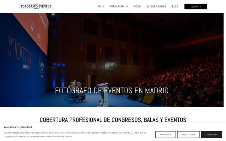 Screenshot of fotografoeventosmadrid.es