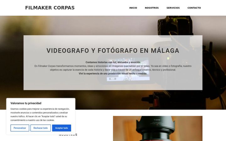 Screenshot of fotografofilmaker-javiercorpas.es