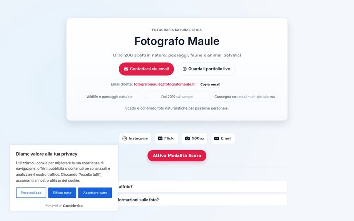 Screenshot of fotografomaule.it