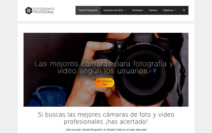 Snímek obrazovky fotografoprofesional.es