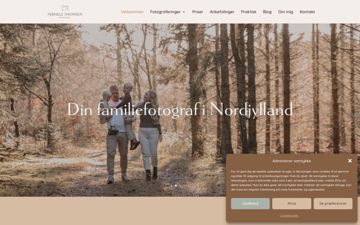 Screenshot of fotografpernillethomsen.dk