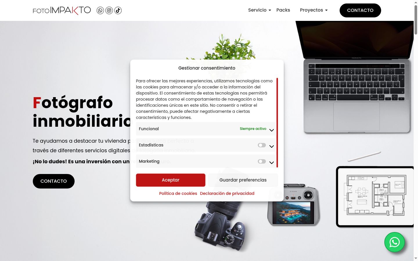 Posnetek zaslona pasice za privolitev, prikazane pred kakršno koli interakcijo