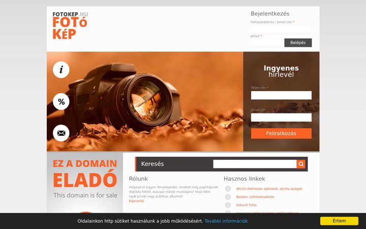 Screenshot of fotokep.hu