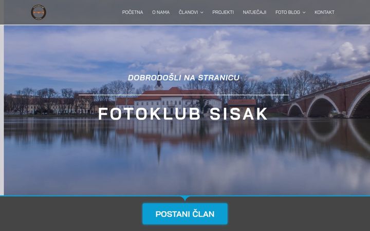 Snímek obrazovky fotoklubsisak.hr