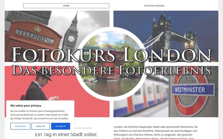 Screenshot of fotokurs-london.de