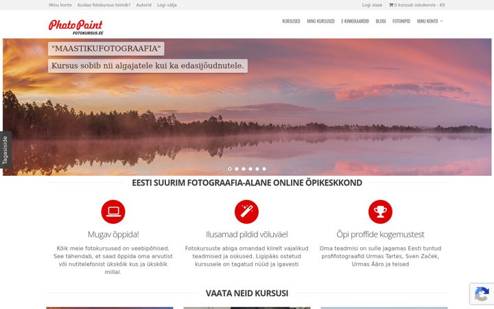 Screenshot of fotokursus.ee