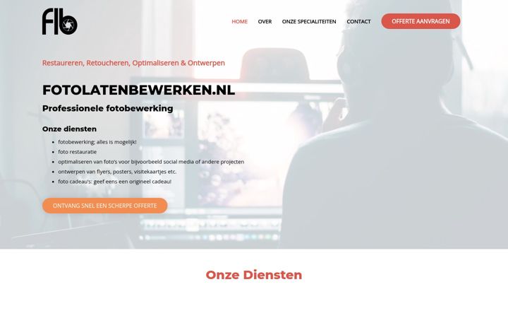 Screenshot of fotolatenbewerken.nl