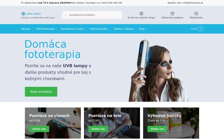 Screenshot ta' fotoliecba.sk