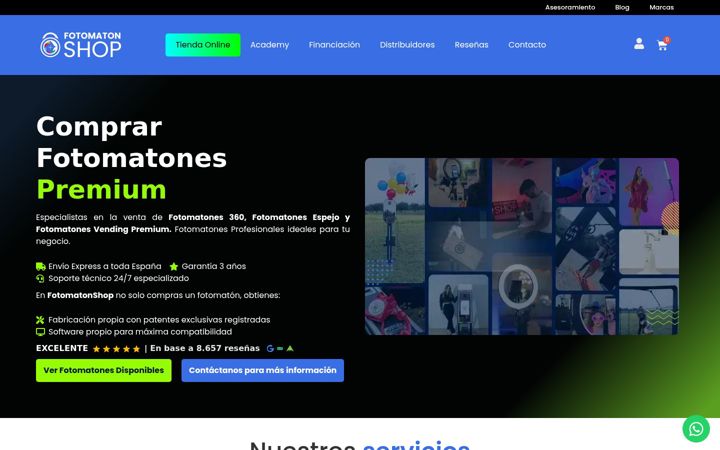 Screenshot of fotomatonshop.com