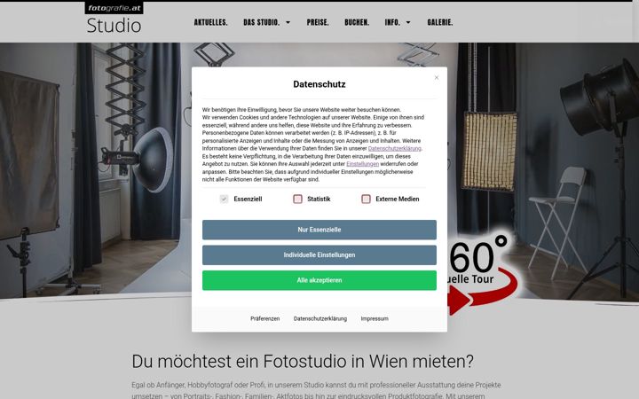 Screenshot of fotomietstudio.at