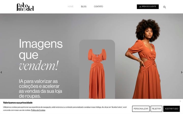 Screenshot of fotomodel.com.br