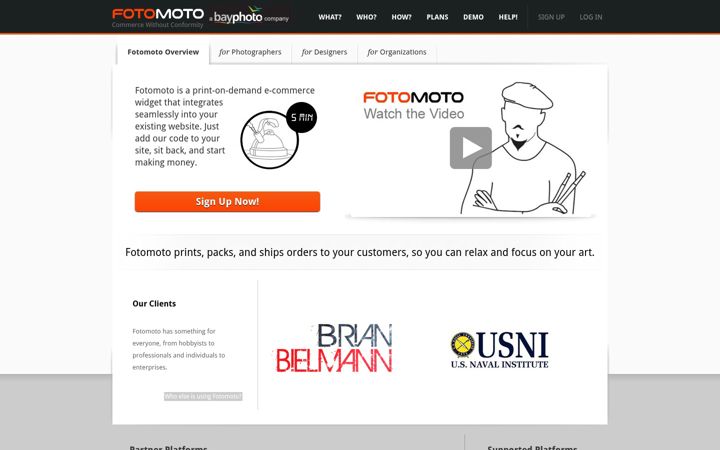 Screenshot of fotomoto.com