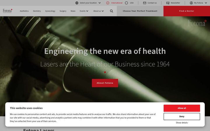 Screenshot of fotona.com