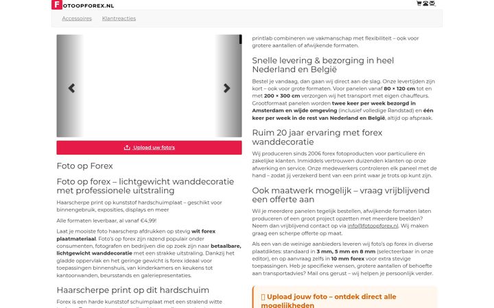 Screenshot of fotoopforex.nl