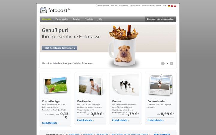 Screenshot of fotopost24.at