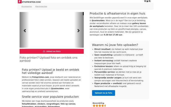 Screenshot of fotoprinten.com