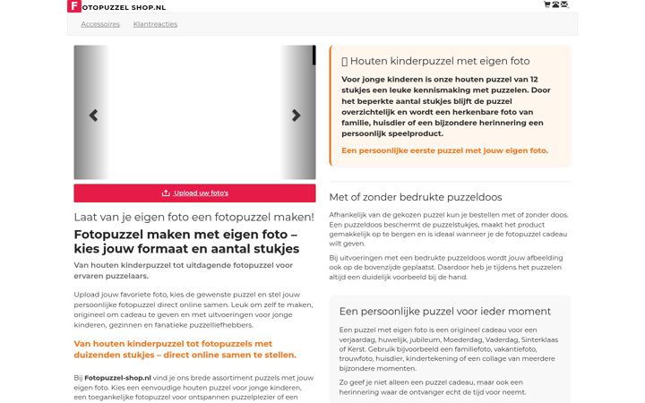 Screenshot of fotopuzzel-shop.nl