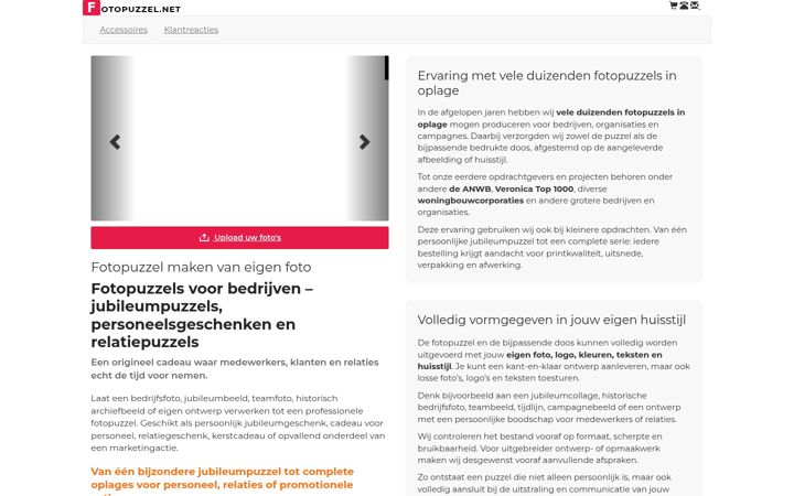 Screenshot of fotopuzzel.net