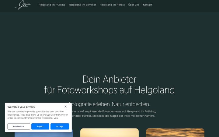 Screenshot of fotoreise-helgoland.de