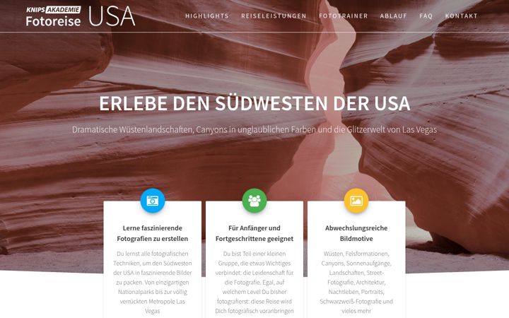 Screenshot of fotoreise-usa.de