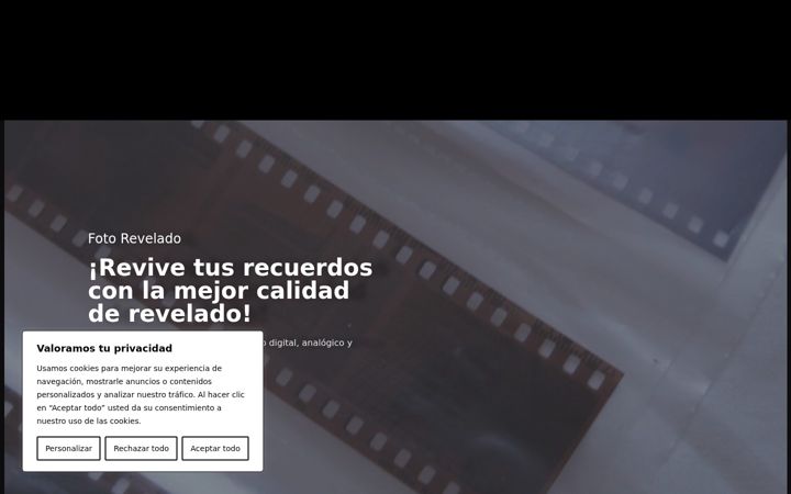 Screenshot of fotorevelado.com
