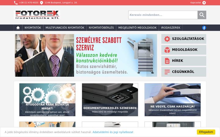 Screenshot of fotorex.hu