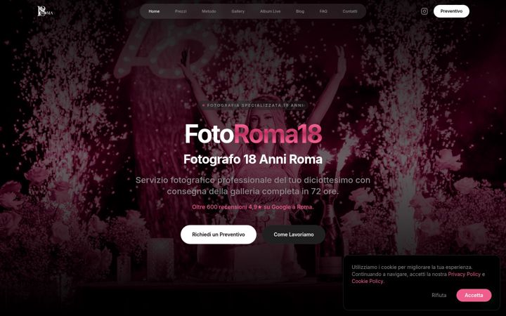 Screenshot of fotoroma18.it