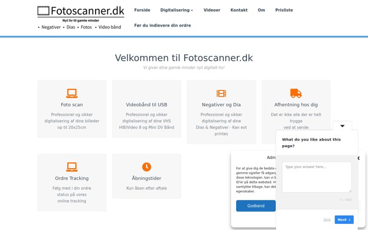 Screenshot of fotoscanner.dk