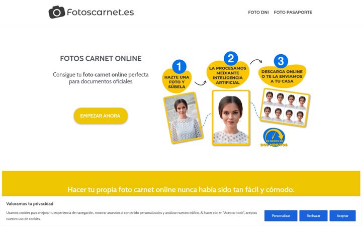 Skärmbild av fotoscarnet.es