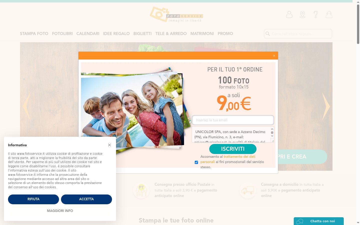 Sutikimo reklamjuostės, rodytos prieš bet kokią sąveiką, ekrano kopija