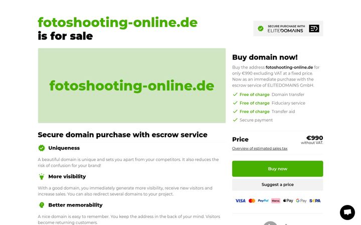 Екранна снимка на fotoshooting-online.de