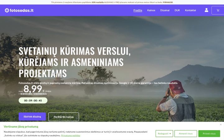 Screenshot of fotosodas.lt