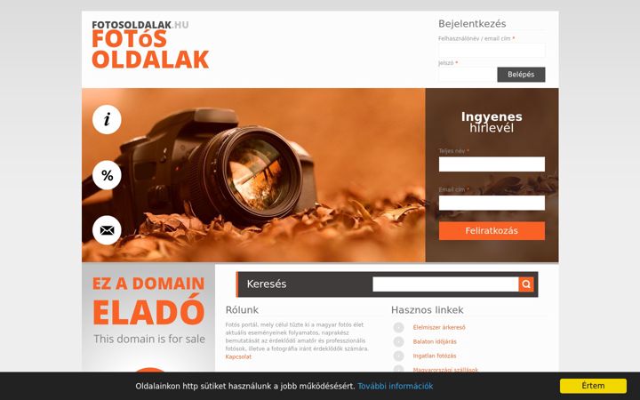 Screenshot of fotosoldalak.hu