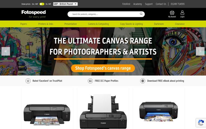 Screenshot of fotospeed.com