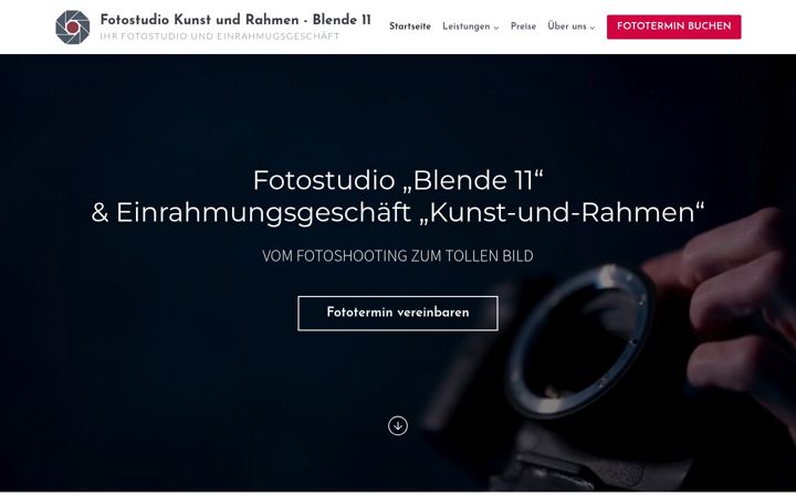 Snimka zaslona za fotostudio-kunst-und-rahmen.de