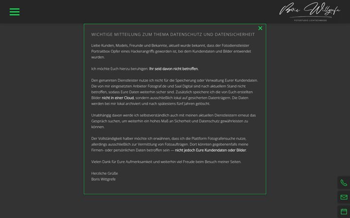 Snimka zaslona za fotostudio-lichtschmiede.de