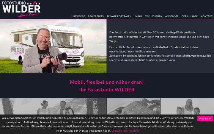 Screenshot of fotostudio-wilder.de