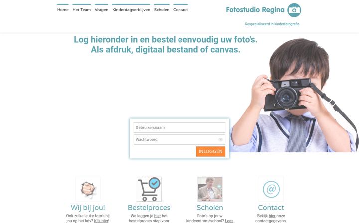 Screenshot of fotostudioregina.nl