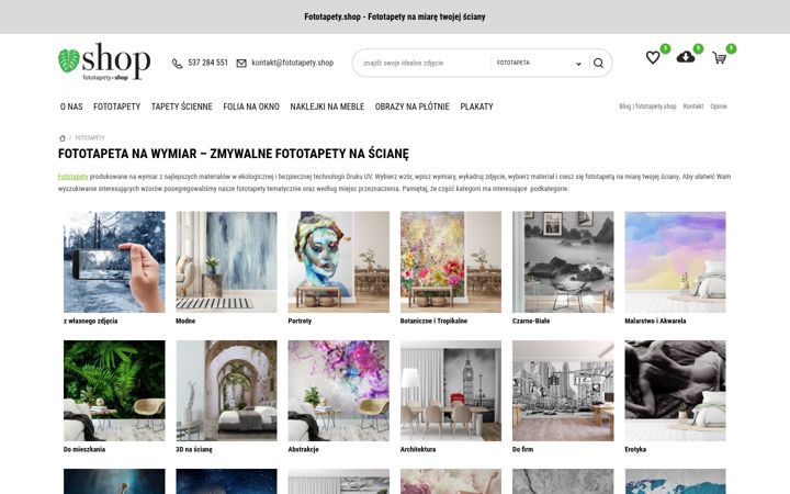 Screenshot of fototapety.shop
