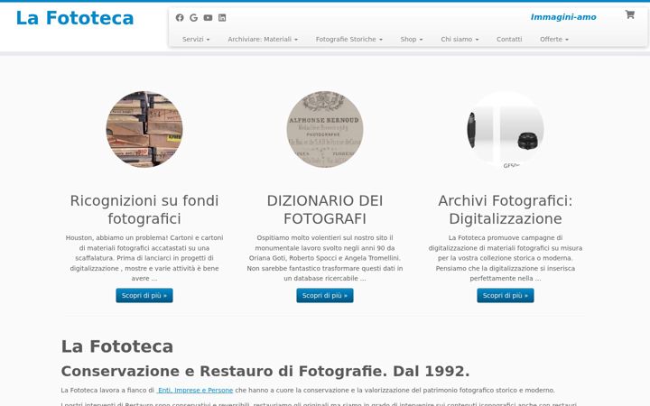 Screenshot of fototeca.it