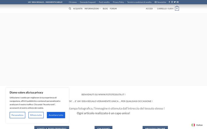 Екранна снимка на fototessuta.it