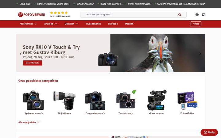 Screenshot von fotoverweij.nl